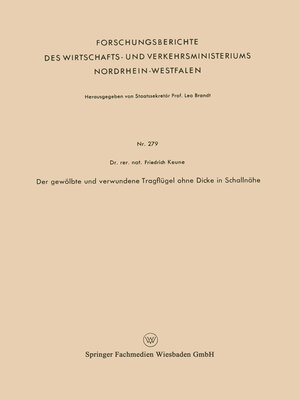 cover image of Der gewölbte und verwundene Tragflügel ohne Dicke in Schallnähe